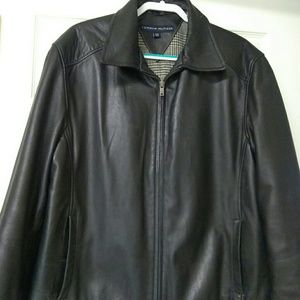 Men's Genuine leather TOMMY HILFIGER JACKET